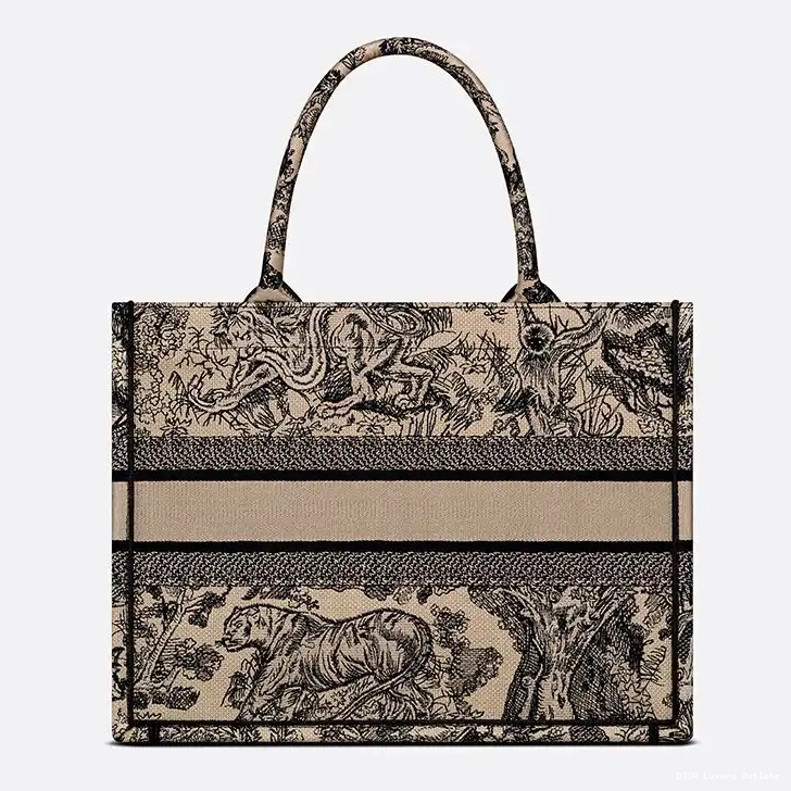 Cheap Canvas Motif Toile Beige De Tote Book Jouy Dior 0507 Luxury
